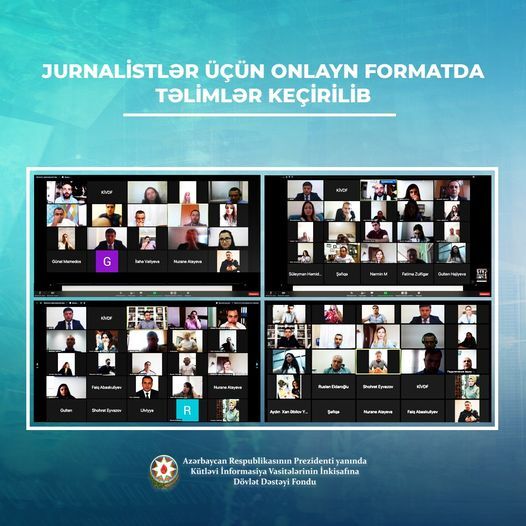 KİVDF-nin jurnalistlər üçün onlayn formatda təşkil etdiyi təlimlər sona çatıb