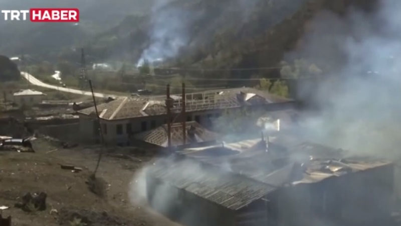 Ermənilər indi də Ağdamda evləri yandırır (VİDEO)