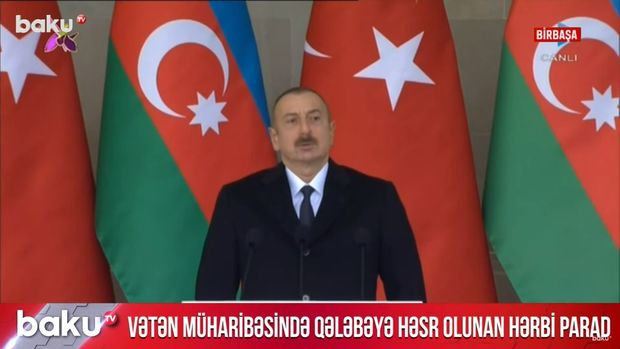 Prezident: “Azərbaycan zabiti bir amalla vuruşurdu: tarixi ədalət zəfər çalsın”