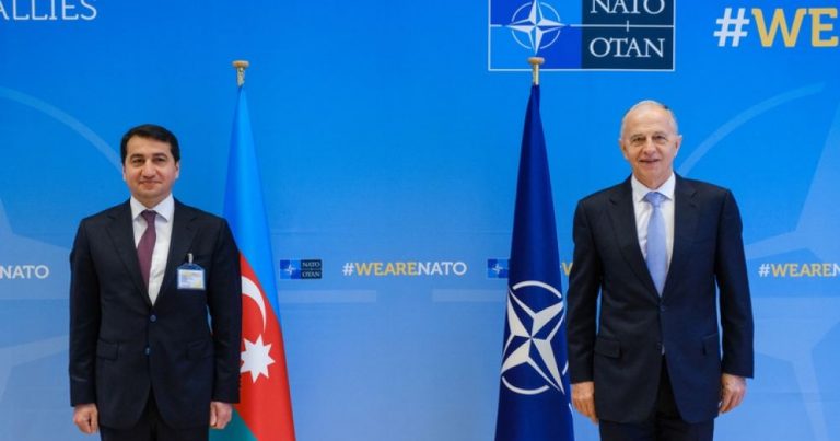 Hikmət Hacıyev Brüsseldə NATO-nun Baş katibinin müavini ilə görüşüb (FOTO)